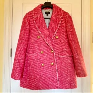 J.CREW Diamond Tweed Statement Coat